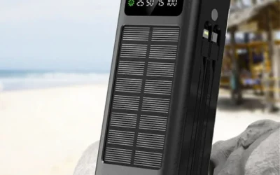 Solar 30.000 Mah Güneş Enerjili Led Işıklı Powerbank Şarj Aleti 4xUsb Çıkış Çoklu Şarj Çıkışı Kablo